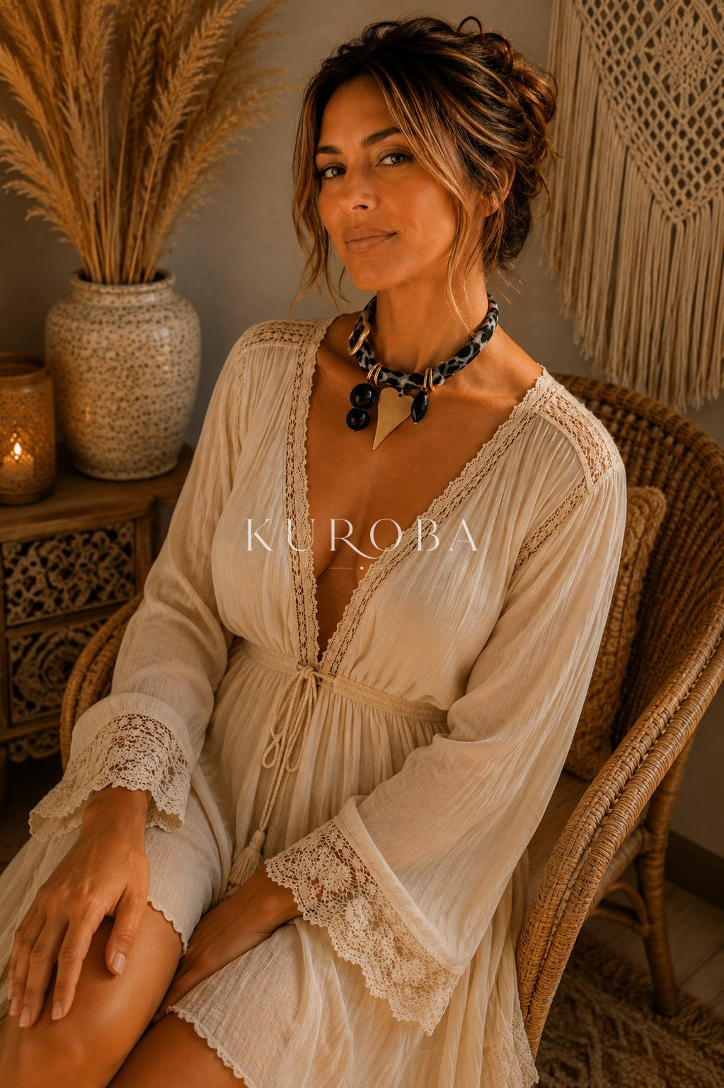 Collar Savannah con colgantes dorados