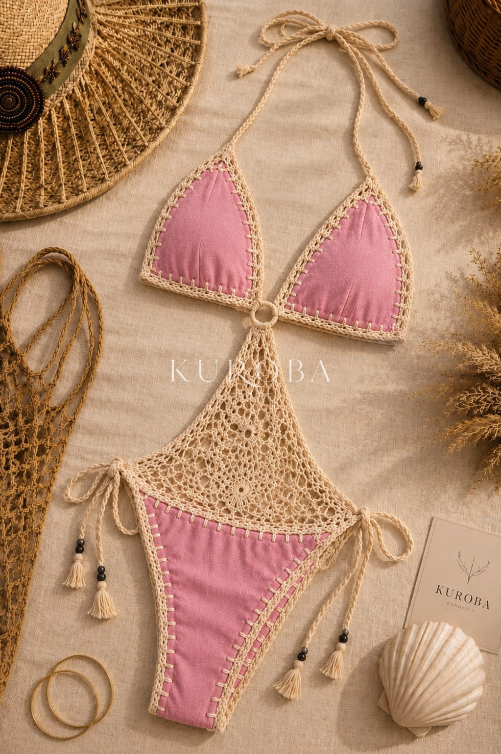Trikini Ibiza en antelina y crochet