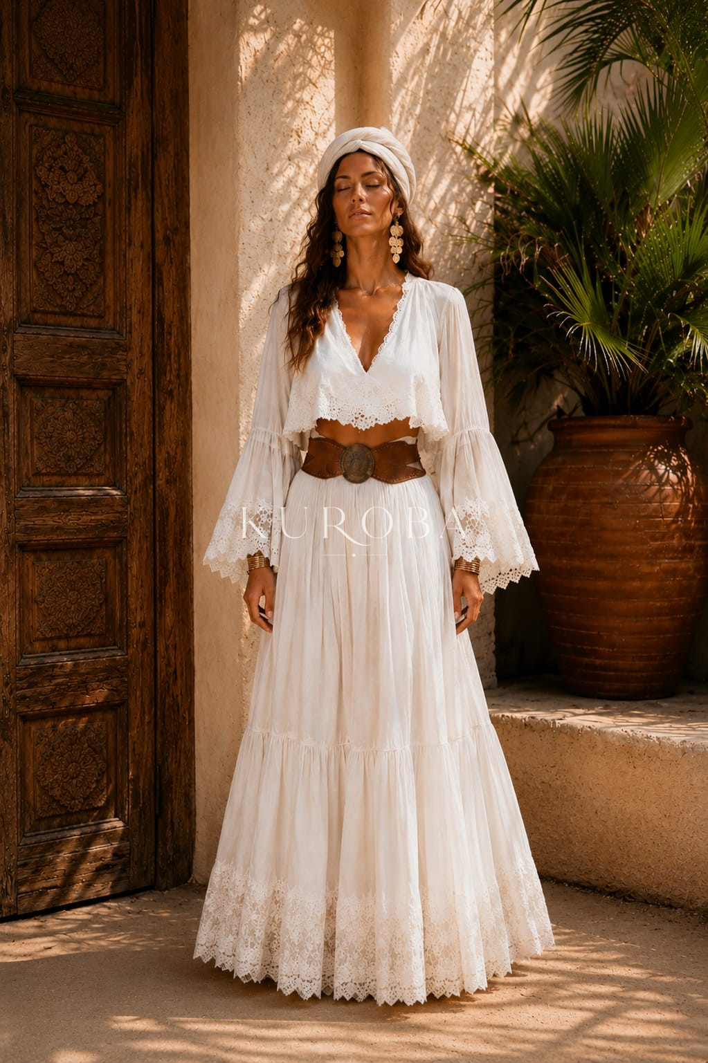 Set Ibiza de Top y Falda de Encaje