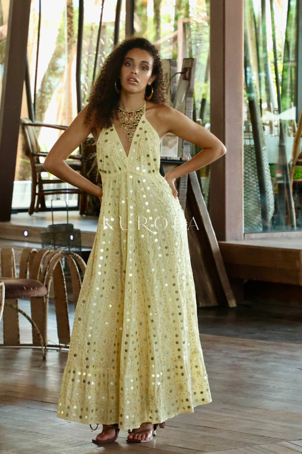 Vestido Joya Solara de Algodón con Bordados