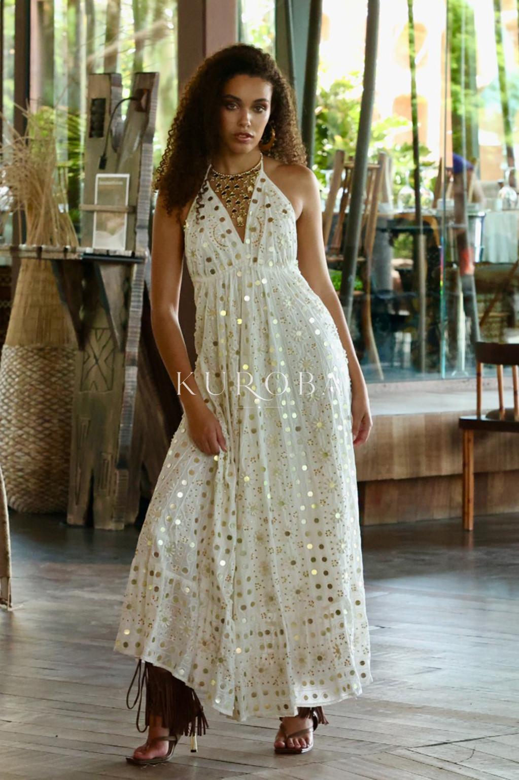 Vestido Joya Solara con Espalda Descubierta