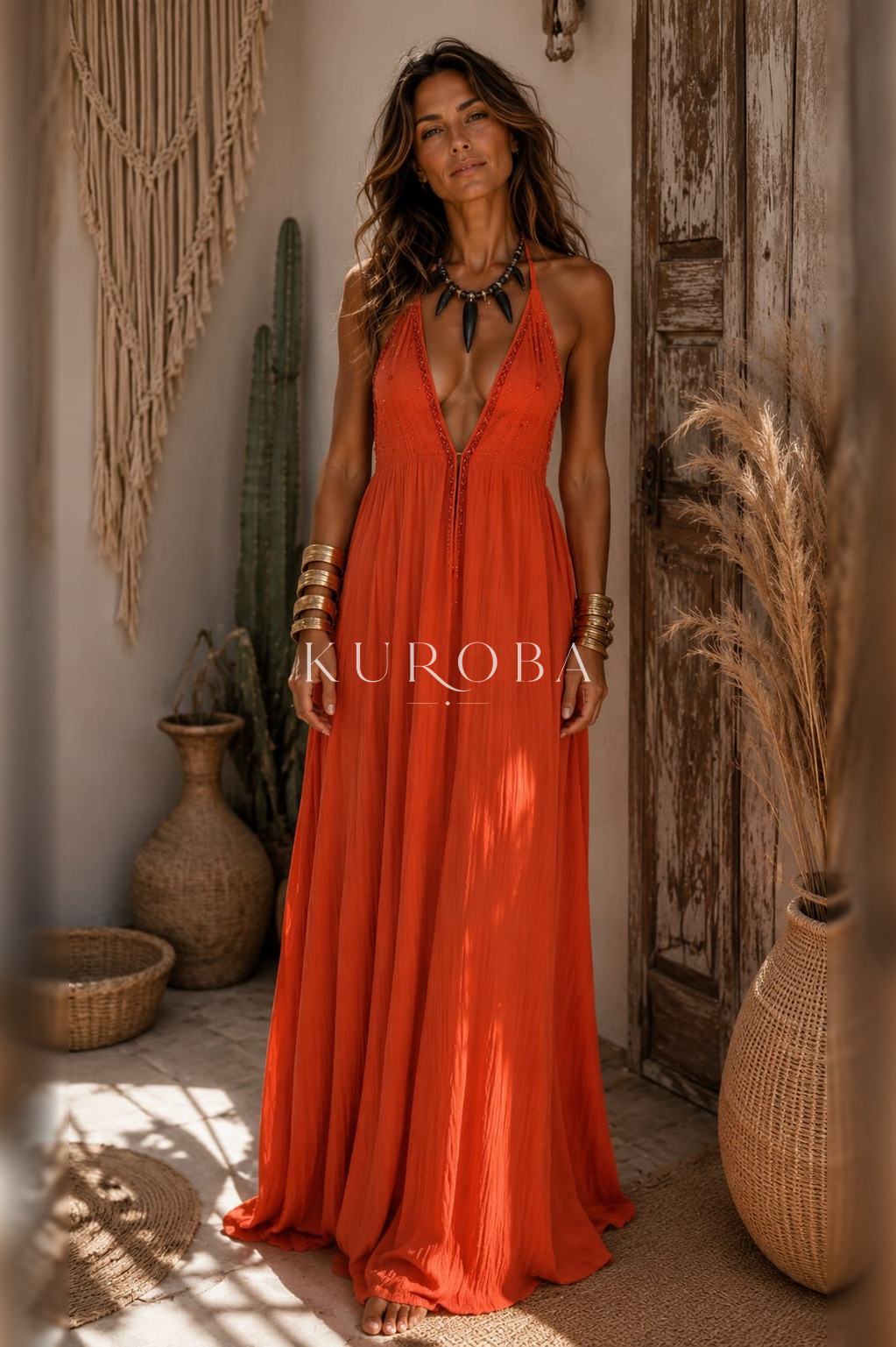 Vestido Oasis Naranja