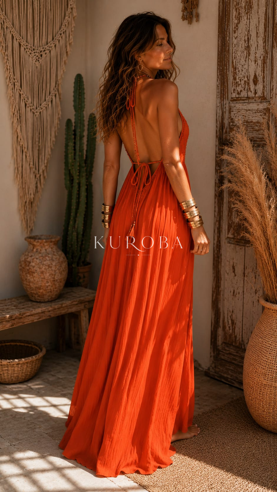 Vestido Oasis Naranja - Imagen 3